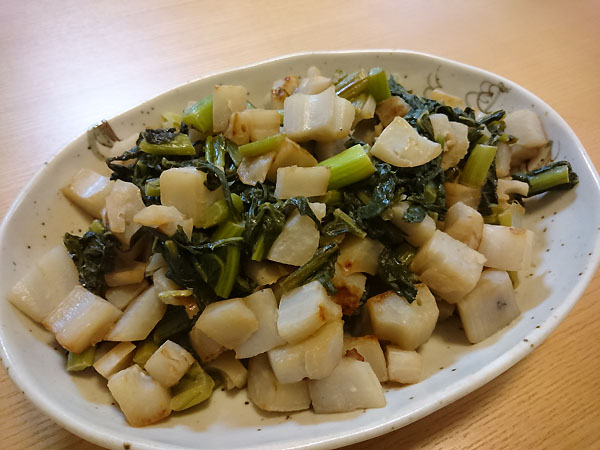 レンコンと野沢菜の和風味